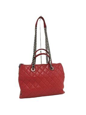 Chanel Quilted 31 2-Way Handbag Cambon Leather Red